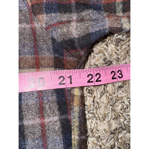 Vintage Woolrich Button Wool Long Sleeve Plaid Shirt Size L Made Usa 70s 80s 90s - Picture 13 of 14